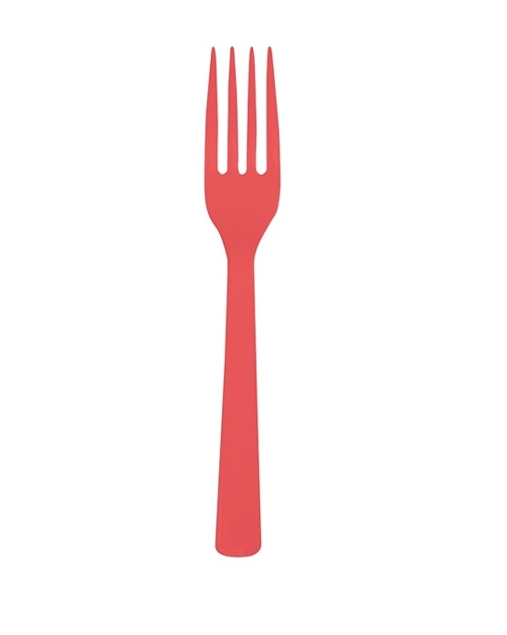 Party Central Club Pack of 288 Coral Red Premium Heavy-Duty Party Forks 1"
